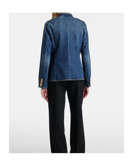 Nili Lotan Blue Button-Down Denim Jacket