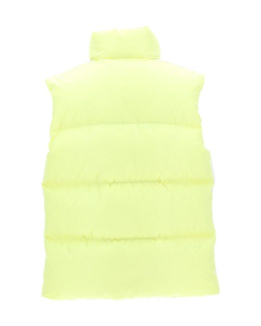 Palm Angels Yellow Zip-Fastening Padded Jacket for men