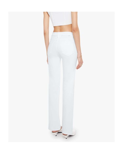 Mother White Belt Loops Jeans