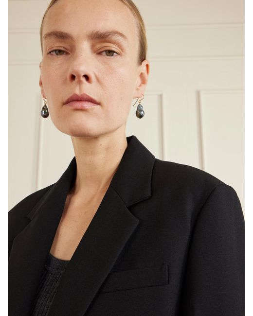 Jil Sander Blue Grainy Earrings