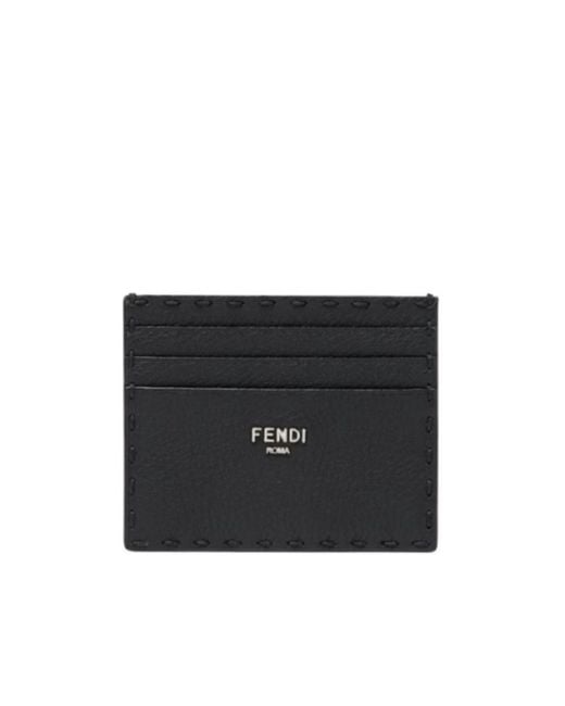 Fendi Black Selleria Cardholder for men
