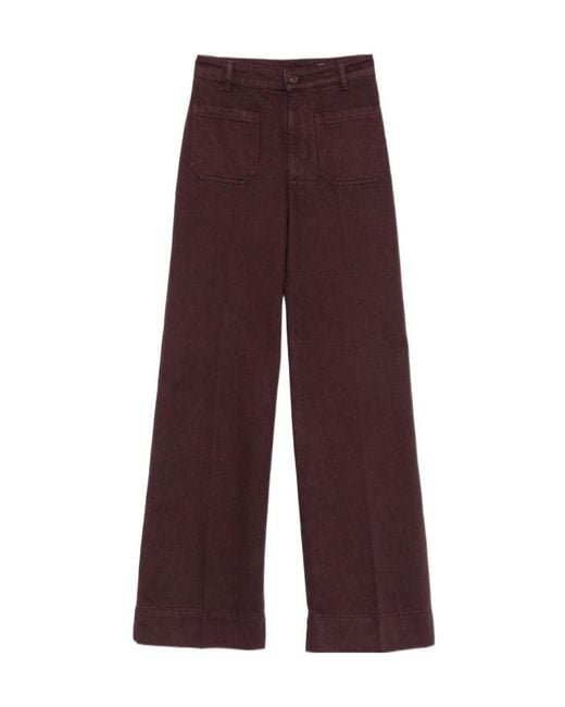 Victoria Beckham Purple Alina Straight-Leg Jeans