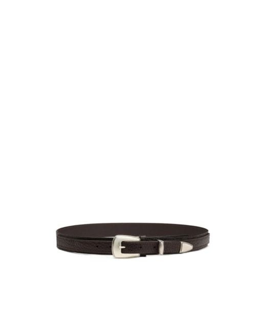 Lemaire White Buckled Belt