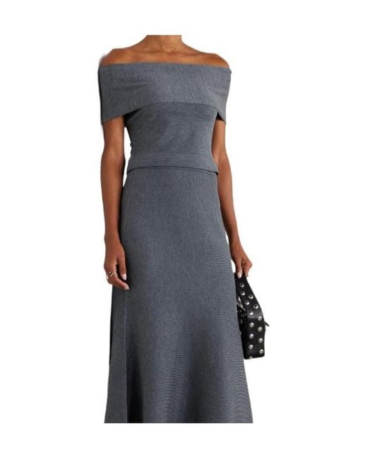 Jonathan Simkhai Gray Off-Shoulder Top