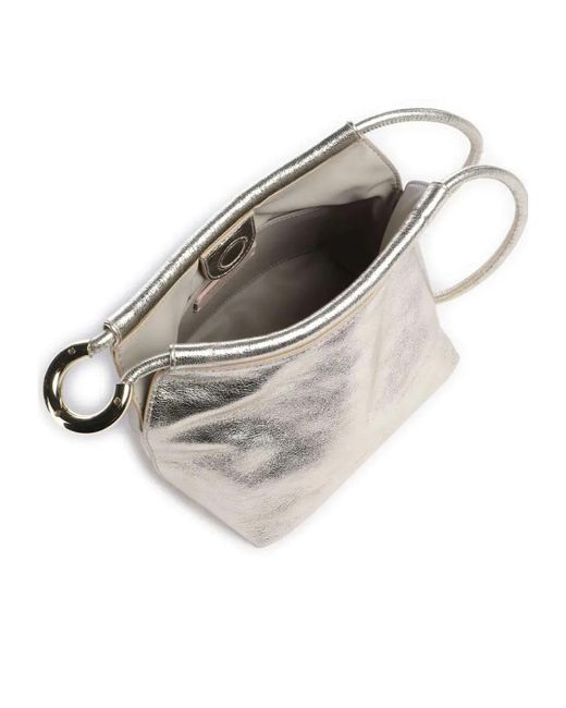 Coccinelle Gray Small Finn Pouch Bag