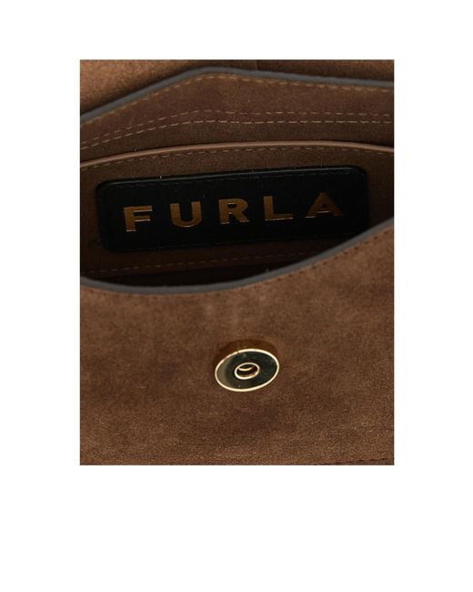 Furla Brown Flap Shoulder Bag