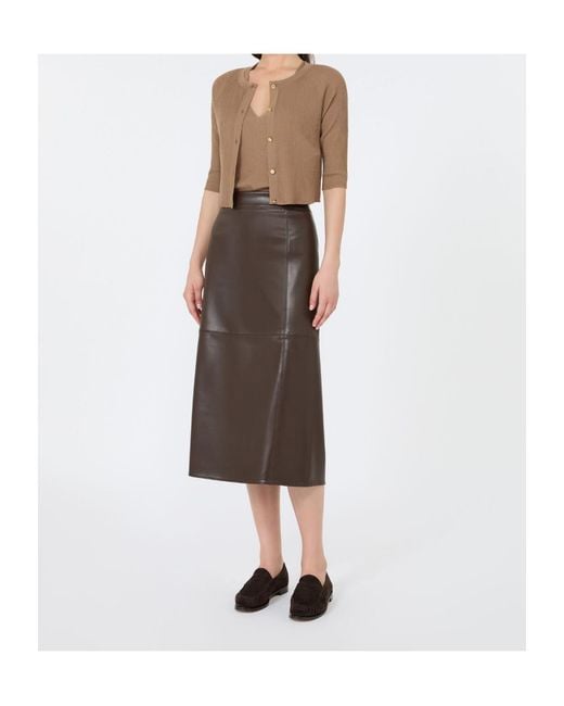Max Mara Brown Smmkiwi Cropped Cardigan