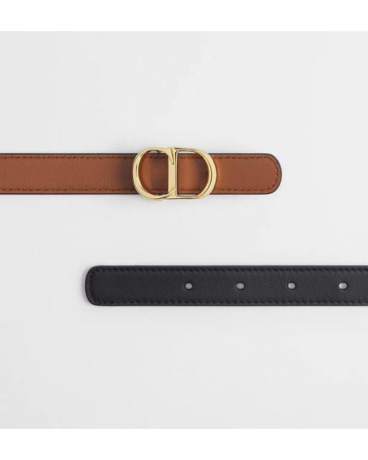 Dior White Reversible Cd Icon Belt