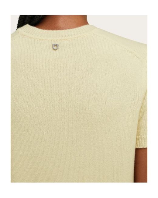 Ferragamo White Cashmere T-Shirt