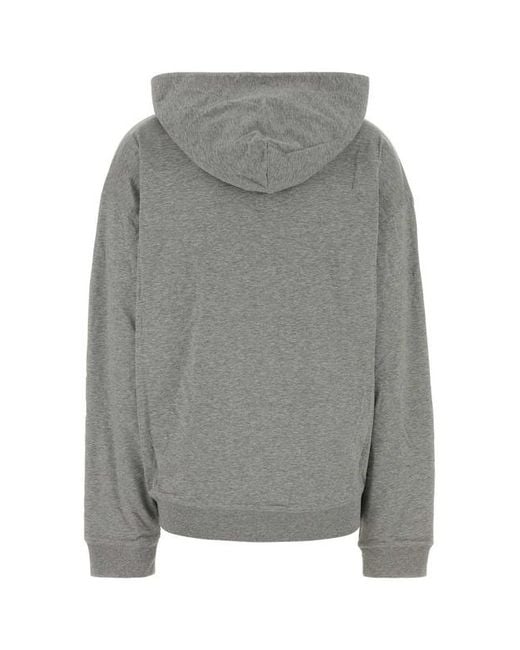 Miu Miu Gray Logo Zip-Up Hoodie