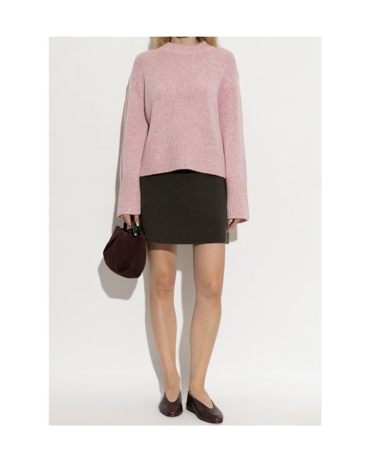 Lisa Yang Pink Karine Ribbed Knitted Sweater