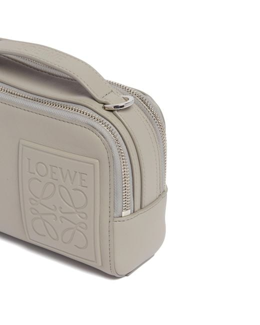 Loewe Gray Mini Leather Cross Body Bag for men