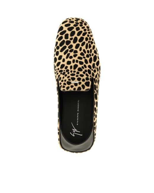 Giuseppe Zanotti Black Savage Printed Loafers for men