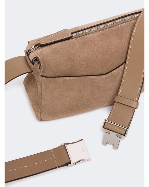 Max Mara Brown Zippered Shoulder Bag