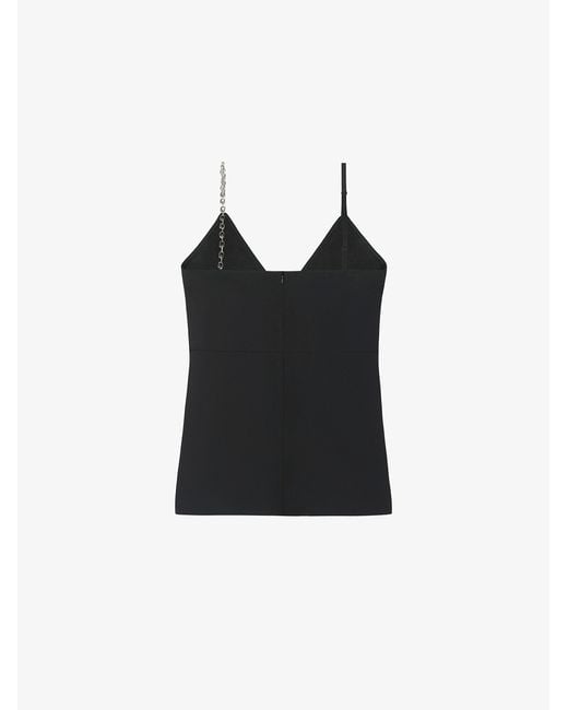 Givenchy Black Chain-Strap Sleeveless Top
