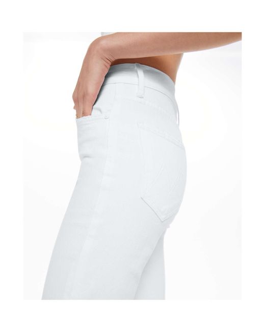 Mother White Belt Loops Jeans