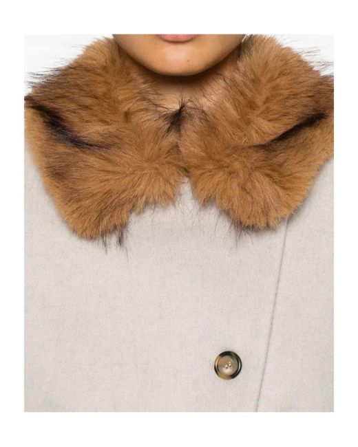 Ba&sh Natural Terry Button-Fastening Coat