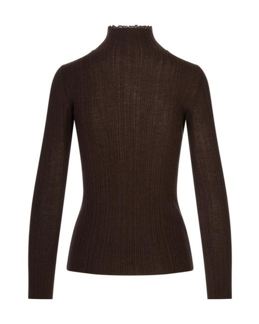 Agnona Brown Turtleneck Sweater