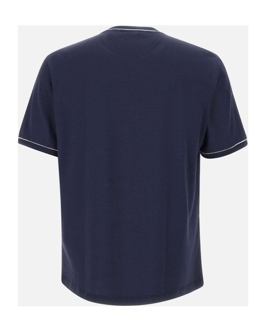 Eleventy Blue Crew Neck T-Shirt for men