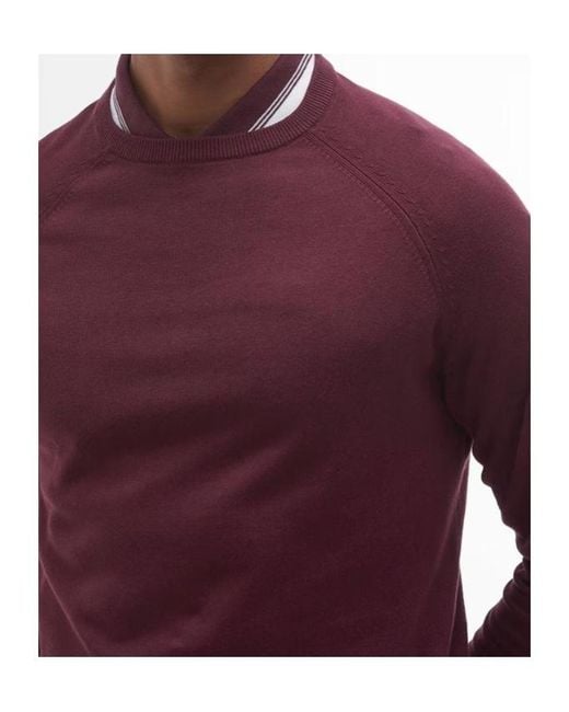 Barbour Purple Crew Neck Sweater for men