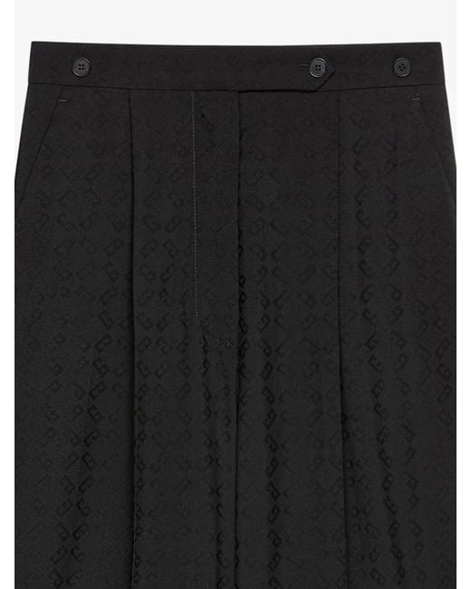 Givenchy Black Monogram 72 Jacquard Pleated Pants
