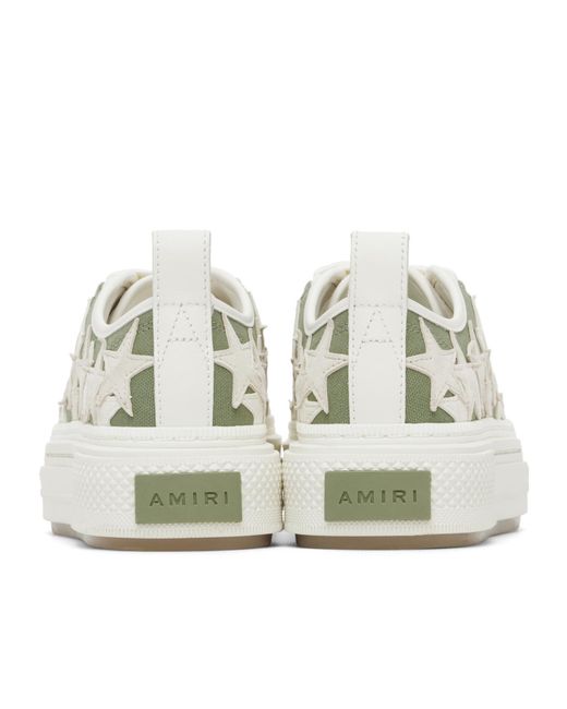 Amiri White Stars Court Low-Top Casual Sneakers