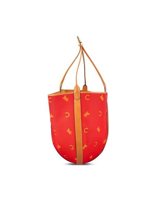 Céline Red Large Bucket Bag