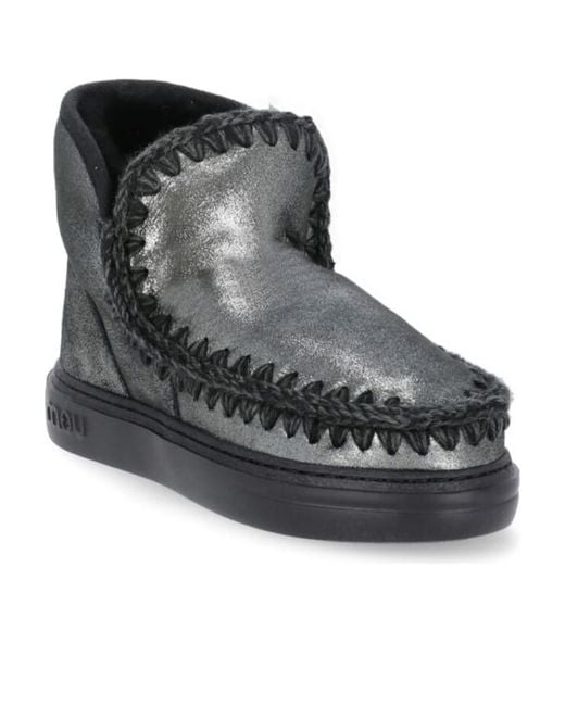 Mou Black Logo Boots