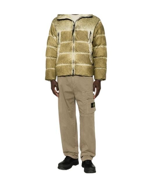 C P Company Green Goggle Hooded Padded Jacket for men