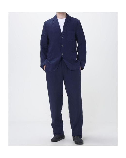 Aspesi Blue Notch Lapel Blazer for men