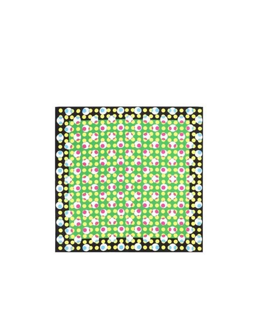 Dries Van Noten Green Pattern Scarf