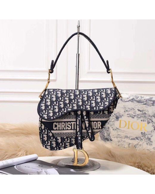 Dior White Saddle Bag