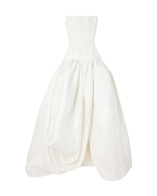 Maticevski White Simple Strapless Dress