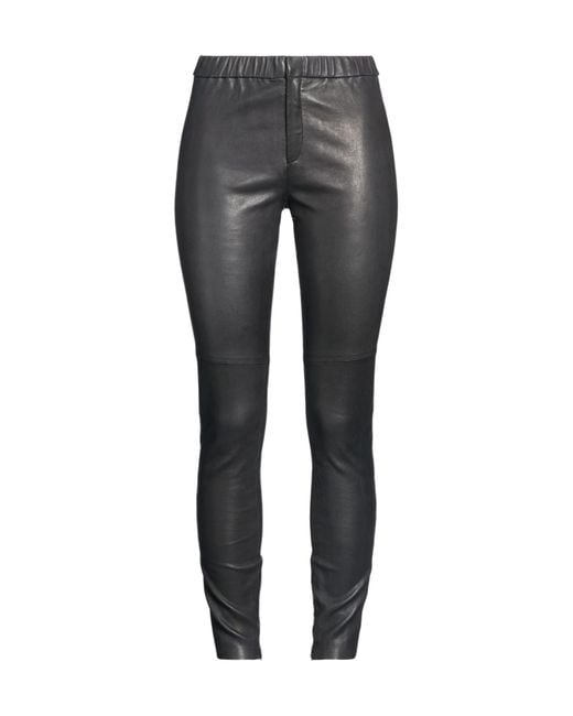 Isabel Marant Gray Simple Slim Leather Pants