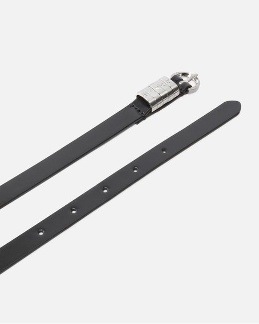 Pinko White Logo-Plaque Buckle Belt