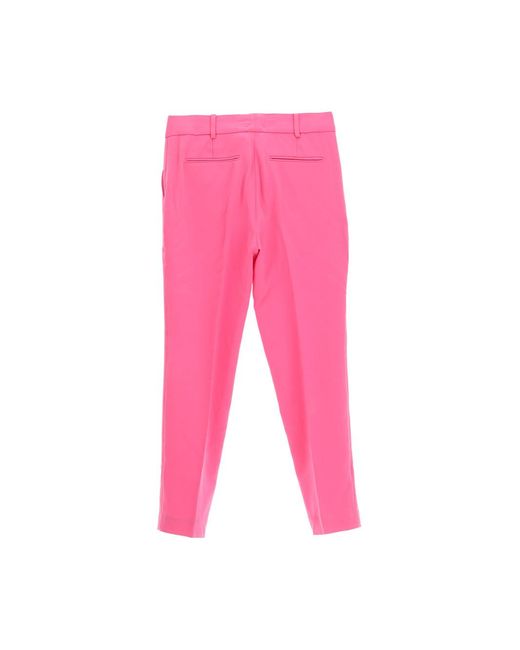 Michael Kors Pink Michael Tailored Straight-Leg Cropped Trousers