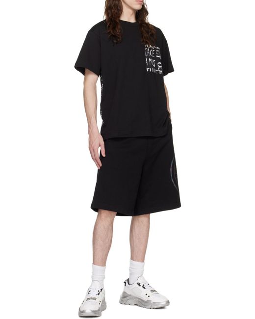 Versace Jeans Black Couture Graphic Printed Crewneck T-Shirt for men