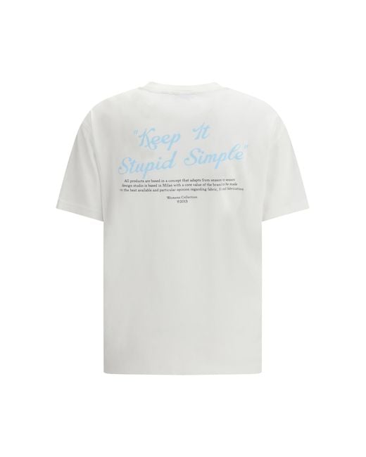 Off-White c/o Virgil Abloh White Kiss Quote Crewneck T-Shirt