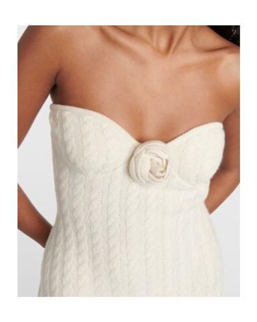 Magda Butrym Natural Strapless Mini Dress
