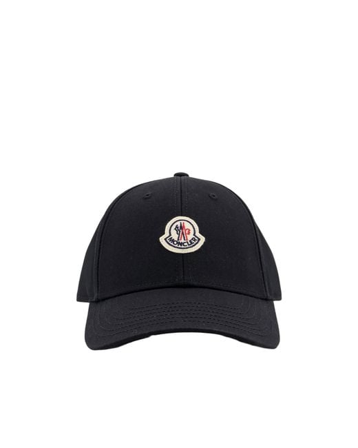 Moncler Blue Logo Patch Curved Peak Cap