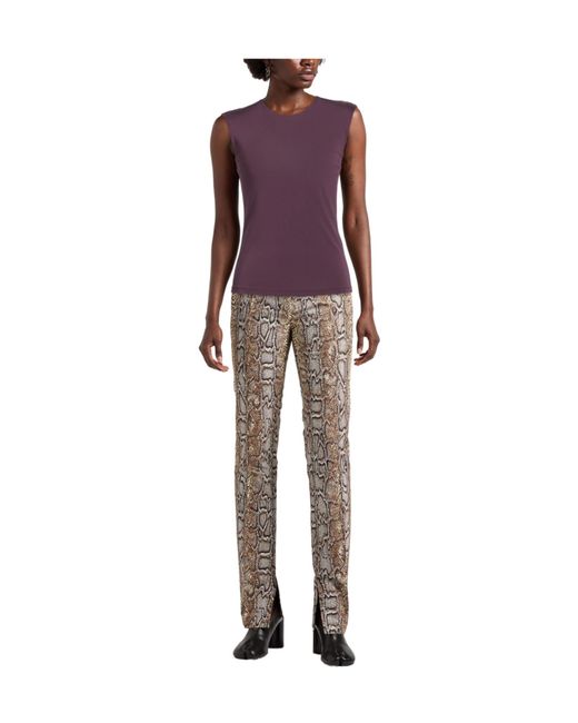 MAX&Co. Purple Crew-Neck Sleeveless Fitted Vest