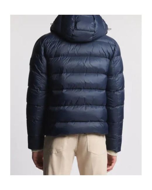 Fay Blue Quilted Down Hooded Jacket for men