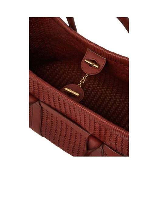 Loro Piana Red Small Ghiera Shopper