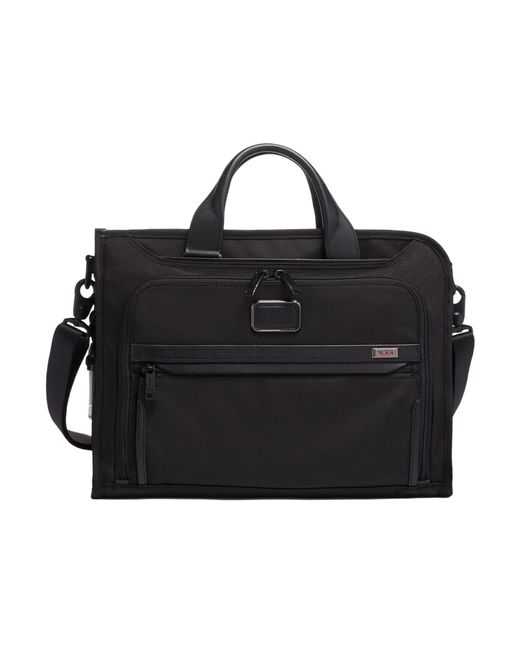 Tumi Black Alpha 3 Briefcase for men