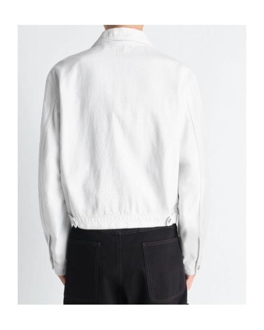 Lemaire White Trucker Denim Jacket for men