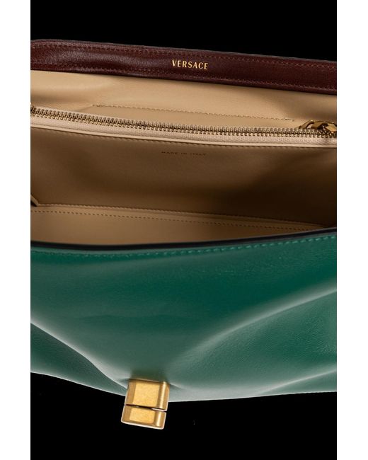 Versace Green Small Chain Shoulder Bag