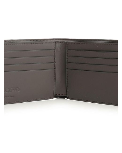 Loewe Black Logo Embossed Puzzle Bifold Wallet for men