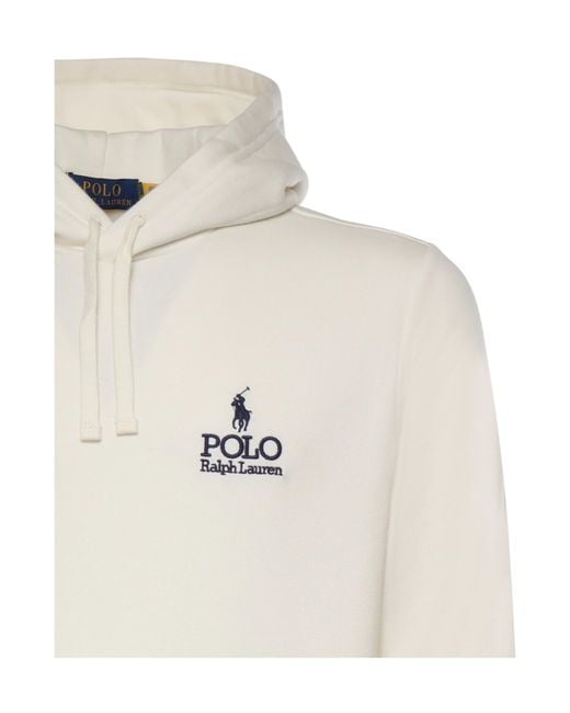 Polo Ralph Lauren White Logo Hoodie for men