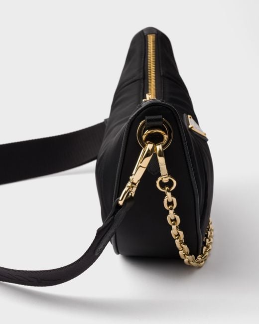 Prada Black Re-Nylon Demi-Lune Shoulder Bag