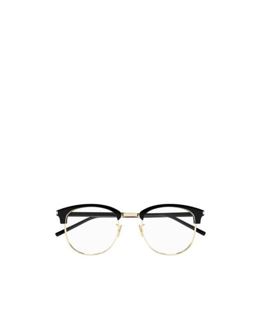 Saint Laurent White Eyewear Sl 779 Browline Glasses for men